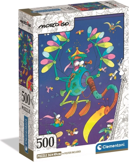 Puzzle Clementoni 500 piese MORDILLO Mașina zburătoare