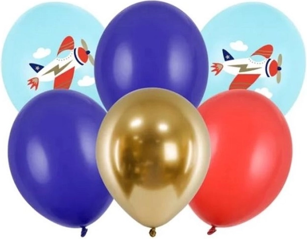 Baloane 30 cm Avion – mix de culori, set 6 buc