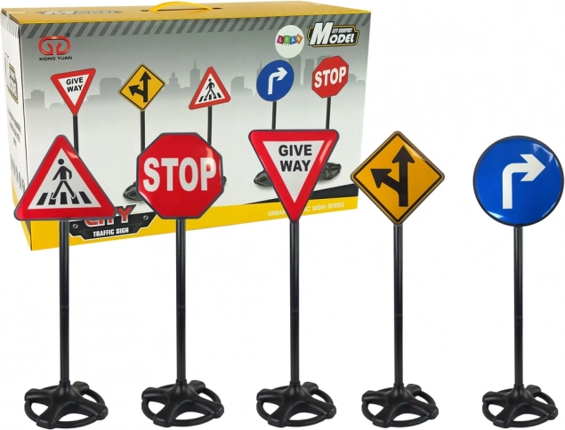 Set educațional mare de indicatoare rutiere 82 cm