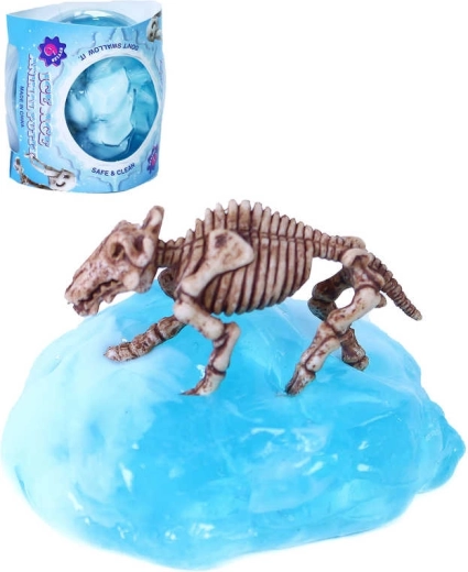 Ghețar preistoric din slime cu schelet de dinozaur în cutie - 1 bucată