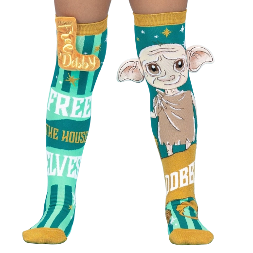 Șosete până la genunchi haioase Harry Potter Dobby