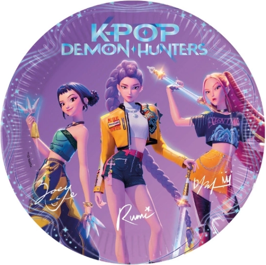 Farfurii din hârtie Demon hunters K-POP 23 cm (8 buc)