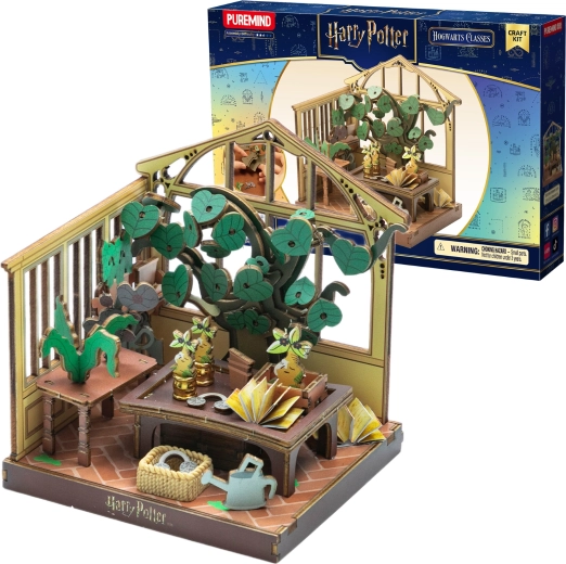 Puremind Harry Potter puzzle 3D din lemn de asamblat – sera, lecția de ierbologie