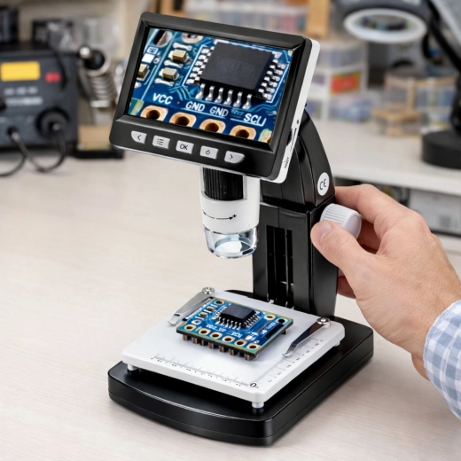 Mărire până la 1000× și focalizare manuală precisă