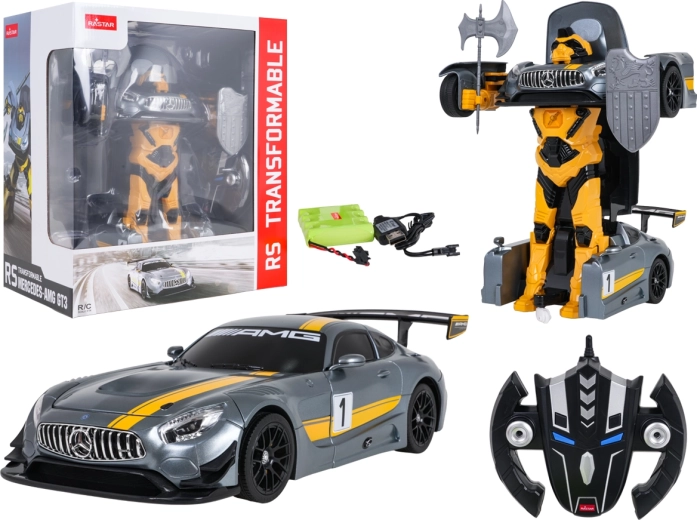 Mașină și robot cu telecomandă 2 în 1 Mercedes-AMG GT3 RASTAR