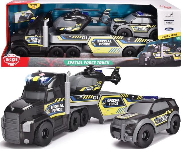Set interactiv de vehicule de intervenție ale poliției Dickie Toys