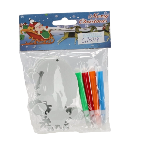 Totul într-unul: 3 ornamente + 4 markere colorate