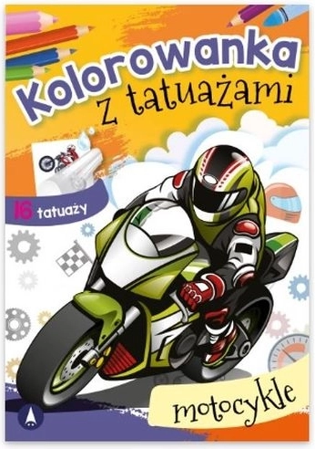 Cărți de colorat cu tatuaje lavabile – Motociclete