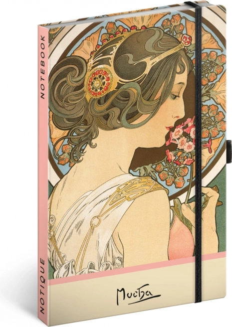 notique caiet alfons mucha – primula, punctat 13 × 21 cm