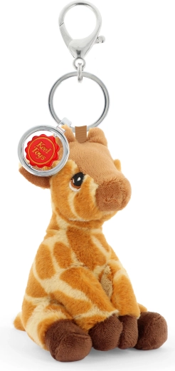 Breloc din pluș pentru geantă girafă 12 cm