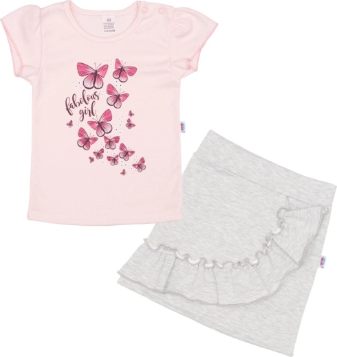 Tricou pentru bebeluși cu fustiță New Baby Butterflies 68 (4–6 luni)