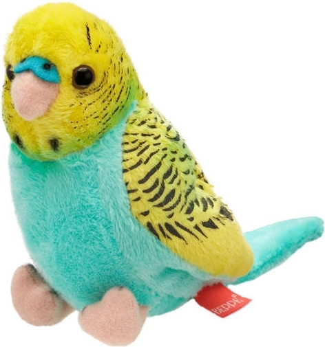 Peruș de pluș turcoaz-galben 13 cm