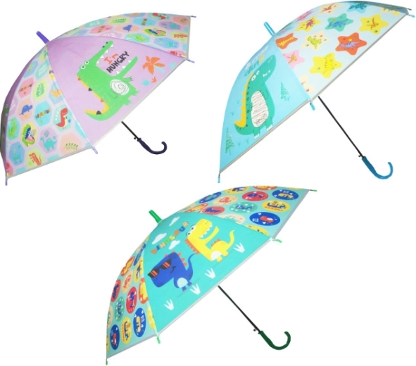 Umbrelă automată pentru copii cu motive de dinozauri Swede