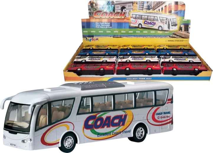 Model metalic de autobuz cu mecanism inerțial, 4 variante