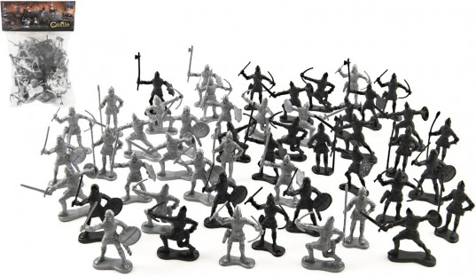 Set de cavaleri 6–8 cm din plastic în săculeț