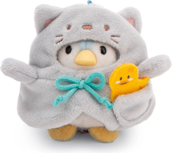 NICI MyMochi pinguinul Waddle 8 cm în costum de pisică cu rățușcă – set cadou