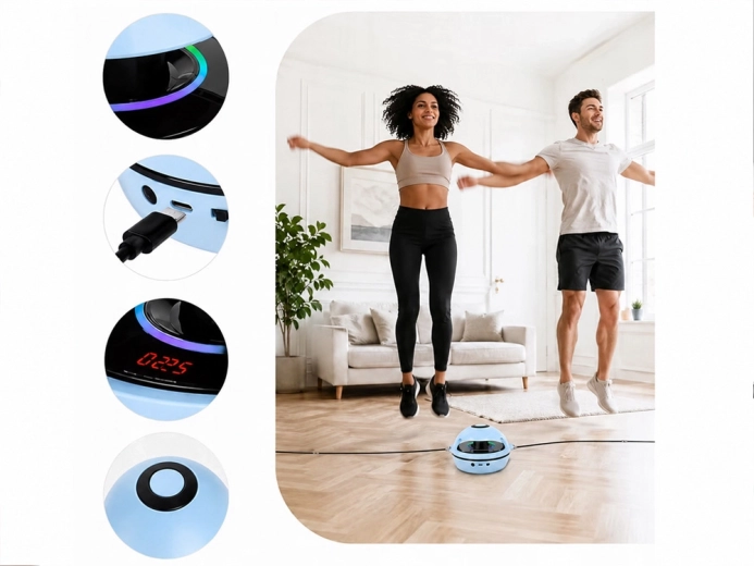 Muzică prin Bluetooth și efecte luminoase pentru un antrenament mai distractiv