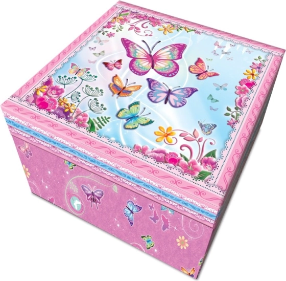 Cutie muzicală pentru bijuterii Fluture pentru copii