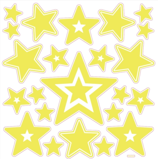 Autocolante 3D fosforescente pentru perete – stele