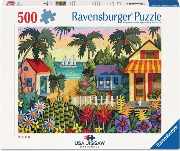 Puzzle Ravensburger USA Jigsaw Nationals: atmosferă tropicală 500 de piese