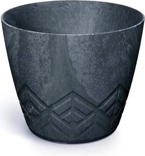 Ghiveci cu efect de beton 29,5 cm, antracit
