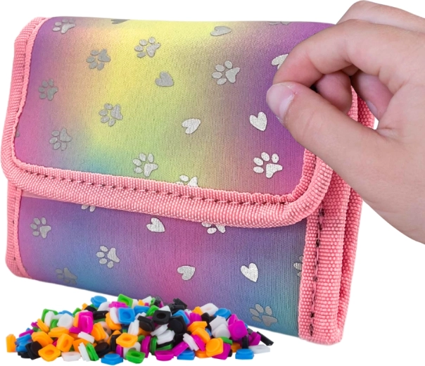 Portofel Pixie Crew enchanted hearts & paws – roz cu inimioare și lăbuțe