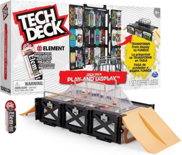 Vitrină Tech Deck cu rampă pentru fingerboarduri