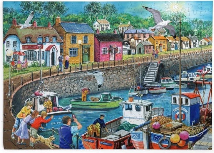 Puzzle House of Puzzles În port cu pescăruși, 250 de piese mari