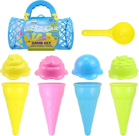 Forme de înghețată: 4 cornete și 4 bile