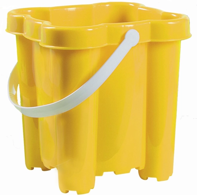 Androni găleată castel cu 4 turnuri, înălțime 20 cm – galben