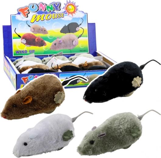 Jucărie de șoarece de pluș mecanică pentru copii și pisici