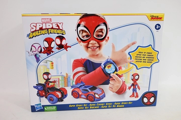 Spidey și prietenii uimitori – set cu 2 vehicule și 2 figurine, cu mască și brățară