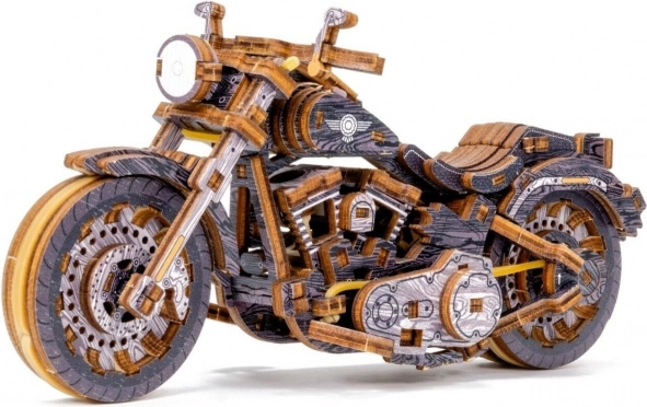 Model mecanic din lemn motocicletă Cruiser V-Twin