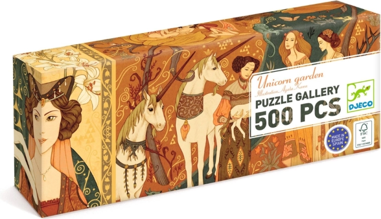 Puzzle Djeco grădină cu unicorn, 500 de piese