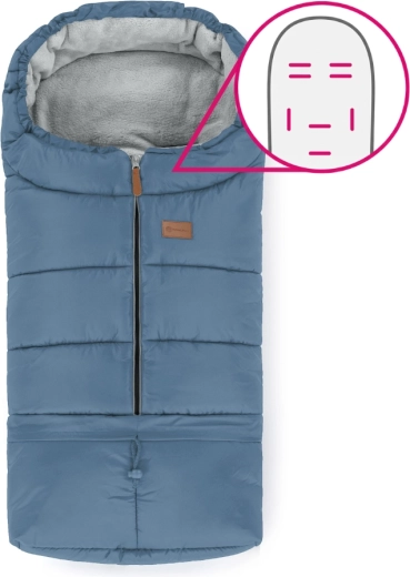 Petite&Mars sac de iarnă reglabil 3în1 Jibot orizontal ocean blue