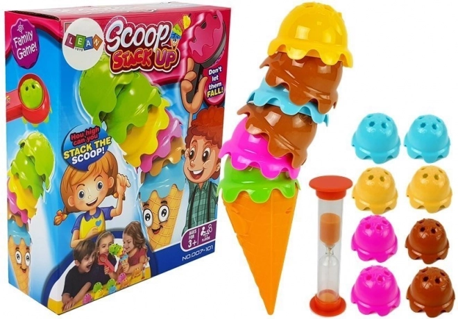 Scoop Stack Up - Joc de familie cu cornete colorate de înghețată