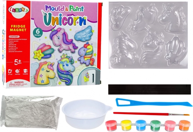 Set creativ DIY magneți ipsos Unicorni