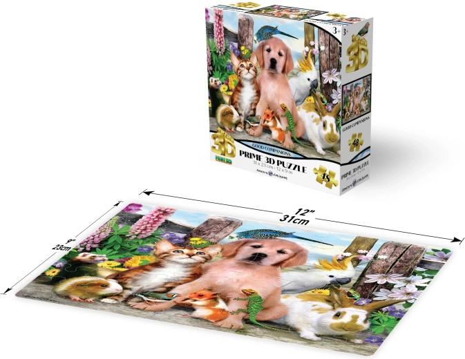 Puzzle 3D Însoțitori buni 48 piese