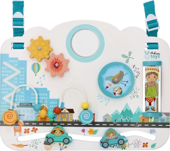 Tablă senzorială activă din lemn Copiii lumii