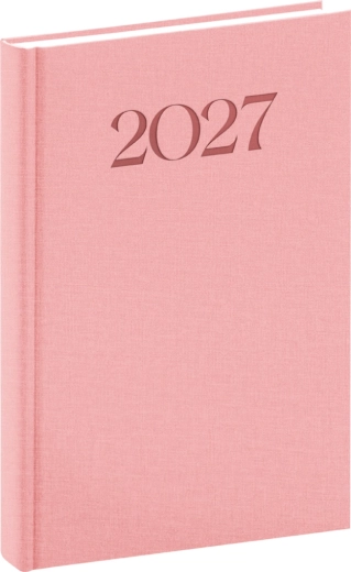 Notique Biella agendă zilnică 2027 roz 15 × 21 cm