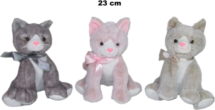 Pisicuță de pluș 23 cm (mix de culori)