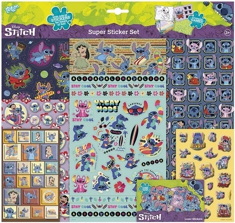 Disney Stitch super set de autocolante – 8 coli