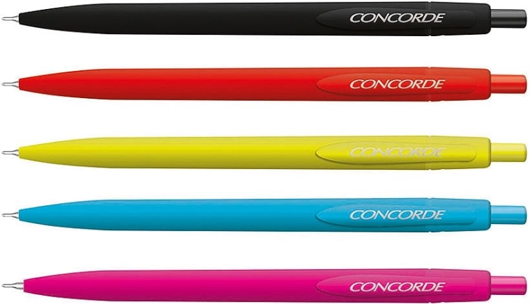 Pix cu bilă Concorde Drupy, culori asortate, rezerve albastre extra fine 0,6 mm