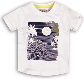 Tricou pentru copii Dirkje cu mânecă scurtă Tropical Toucan Do It, alb