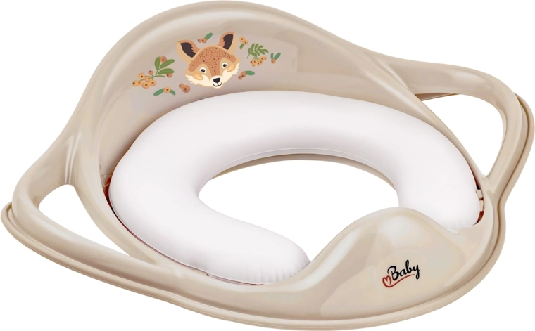 Maltex reductor WC cu mânere, moale The Nature Buddies vulpiță, bej
