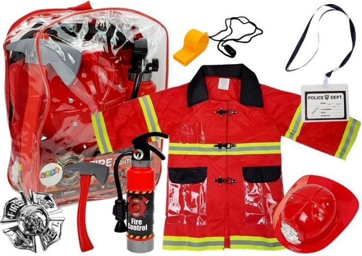Costum de pompier pentru copii cu accesorii