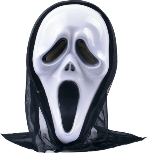 Mască înfricoșătoare de Halloween cu glugă