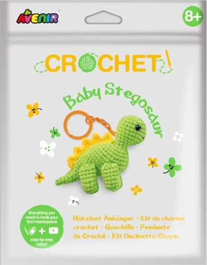 Creează-ți propriul breloc croșetat stegozaur mic