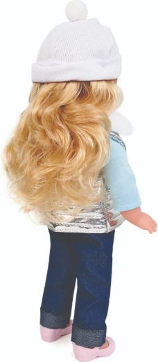 Ținută de iarnă stilată cu vestă argintie