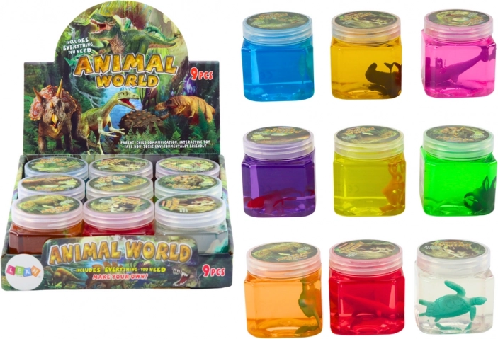 Glutek Slime cu figurine de animale 150 g în culori diferite